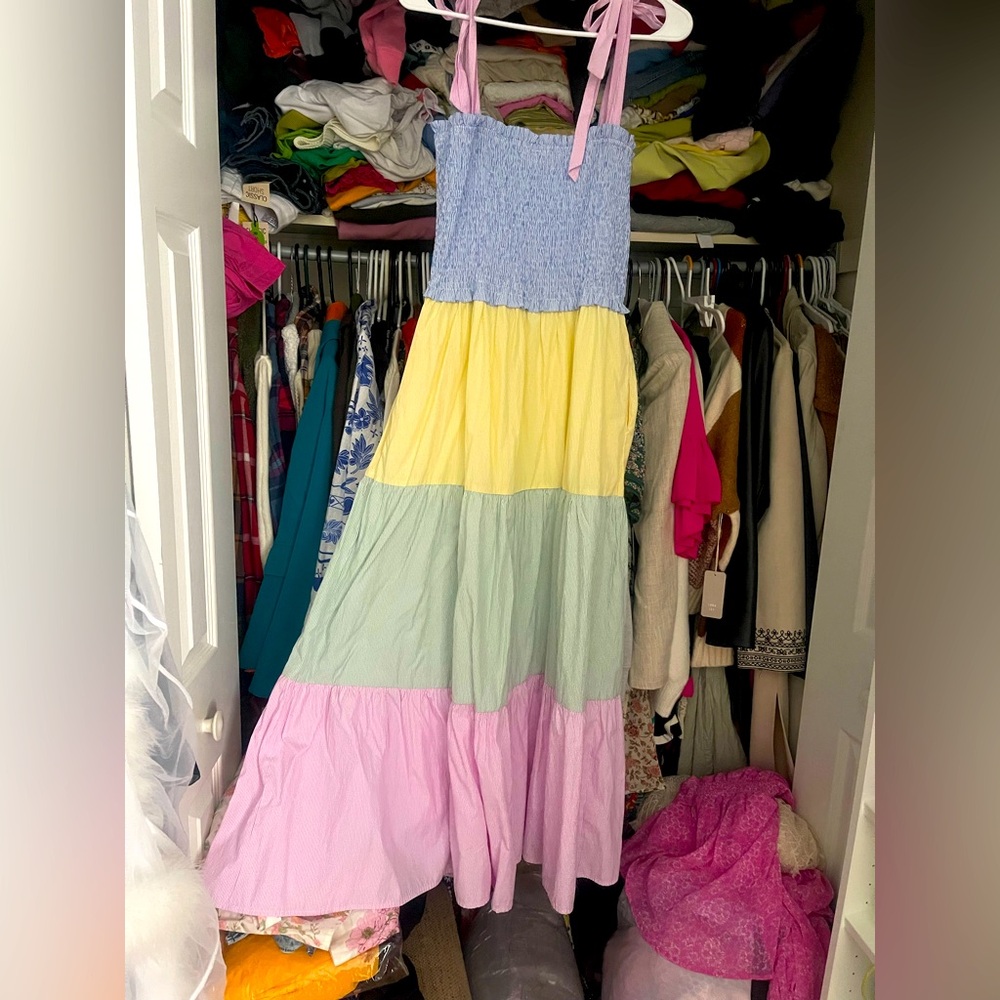 Colorful Tiered Kids Dress